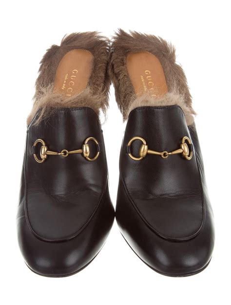 gucci shoe with fur|gucci princetown mules with fur.